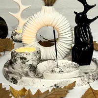 ظروف و دکوریجات سنگی و شمع