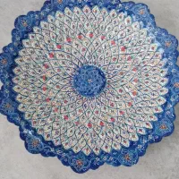 بشقاب مینا کاری تزیینی و مجسمه