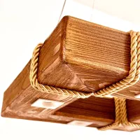 لوستر چوبی آویز چوبی مدرن|لوستر و چراغ آویز|کرمان, |دیوار