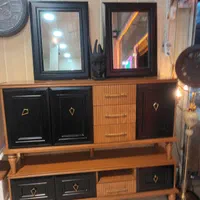 ست آینه کنسول بلوط ۰۲۱|بوفه، ویترین، کنسول|رشت, رودبارتان|دیوار