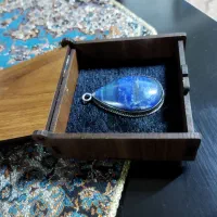 گردن آویز نقره کاملا دستساز لاجورد|جواهرات|ارومیه, |دیوار