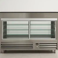 یخچال ویترینی استیل دو متری قنادی