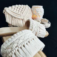 ست صندل و کیف مکرومه با طرح و رنگ دلخواه شما|کیف، کفش، کمربند|لاهیجان, فیاض|دیوار