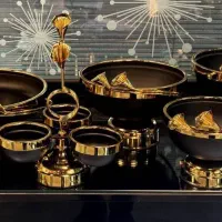 سرویس پذیرایی پنج تیکه لیلیوم|ظروف سرو و پذیرایی|الشتر, |دیوار