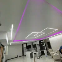 اجرا کناف کاغذ دیواری لاین نوری،کابینت پارکت کفپوش