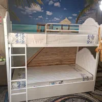 تخت خواب ۲طبقه به همراه تشک نو