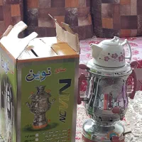 سماور گازی با قوری چینی صنایع نوین