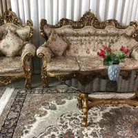 مبل سلطنتی و میز ناهار خوری درحد نو