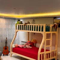 تخت دو طبقه چوبی کودک و بزرگسال مدل جاینت|تخت و صندلی بچه|مشهد, ده دی|دیوار