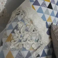 پرده حریر گل برجسته ۳متر|پرده، رانر، رومیزی|الیگودرز, |دیوار