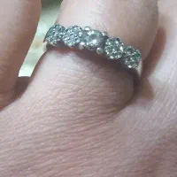 حلقه نگینی نقره|جواهرات|یاسوج, |دیوار