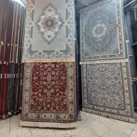 قالیچه ۴متری ۱۲۰۰ شانه زغالی سبز طوسی پتینه|فرش|مشهد, امیر|دیوار