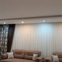 پرده حریر و آستری و چوب پرده  (فروش فوری)