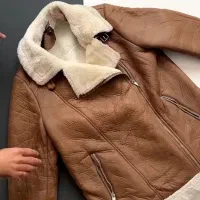 کت چرم بوفالو قهوه ای و مشکی لارج|لباس|تهران, ستارخان|دیوار