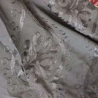 پارچه نخی مشکی خامه دوزی ۱۶۰۰