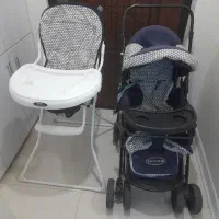 کالسکه و میز غذای کودک تاشو