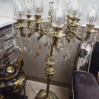لوستر ایستاده برنجی 13 شعله|لوستر و چراغ آویز|قم, کلهری|دیوار