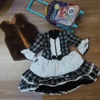 پیراهن دخترانه -کیف مدرسه-جلیقه تک