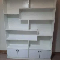 کتابخانه و دکوری|کتابخانه، شلف، قفسه‌های دیواری|اسلام‌شهر, شهرک قائمیه|دیوار