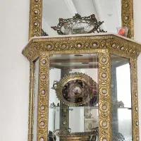 میز کنسول و آینه تمام برنز