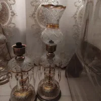 یک جفت شمعدان متوسط آبکاری طلا