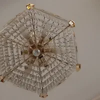 لوستر کریستال خارجی رنگ طلایی ثابت