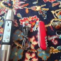 چراغ قوه ماورای بنفش ارجینال و انگشتر روکش نقره