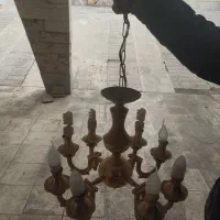 دو عدد لوستر طلایی سالم