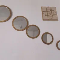 آینه پنج تیکه دکوراتیو شیک تمیز سالم