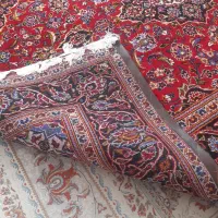 دو تخته فرش ۶ متری دستبافت زمینه گلی|فرش|آستانه اشرفیه, |دیوار