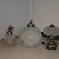 ست لوستر آویز(سقفی)، دیوارکوب و چراغ خواب رومیزی