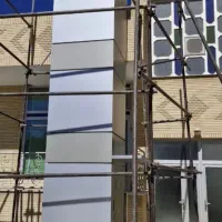 فروش ورق و اجرای نمای دور آسانسور با ورق کامپوزیت