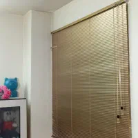 پرده کرکره فلزی رنگ طلایی|پرده، رانر، رومیزی|سمنان, |دیوار