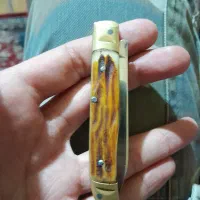 چاقو قدیمی دست شاخ قدیمی قدیمی کلکسیونی