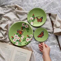 تابلو،دکوراسیون،بوم نقاشی دیوارکوب سفالی هدیه تولد