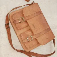 ست کیف اداری و کیف پول  دست دوز چرم شتر تبریز