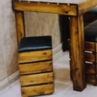 دو عدد میز رستورانی چوب روس ضد آب