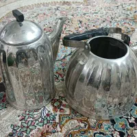 کتری و قوری برنجی روسی قدیمی و عتیقه