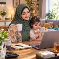 کار برای بانوان خانه دار به صورت انلاین