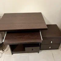 میز کامپیوتر میز تحریر و عسلی دو طبقه کار کرده