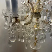 لوستر کریستال ۱۲ شاخه ،آباژور ایستاده آنتیک|لوستر و چراغ آویز|تهران, نیروی هوایی (پیروزی)|دیوار