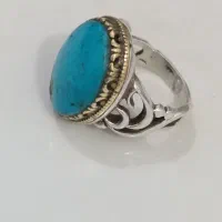 انگشتری نقره فیروزه و آمتیس