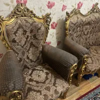مبل سلطنتی قهوه ای|مبلمان خانگی و میز عسلی|کیاشهر, |دیوار