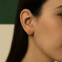 گوشواره طلا طرح قلب مینیمال مناسب هدیه