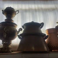 سماور زغالی قدیمی. پارچ قدیمی.. وقلفی هست