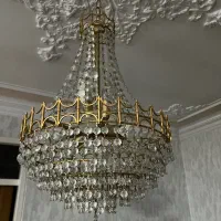 لوستر/ کریستال ایتالیایی/ بدنه برنج|لوستر و چراغ آویز|شهریار, شهریار|دیوار