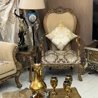 مبلمان استیل مبل سلطنتی مدرن با ناهارخوری در حد نو