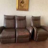 مبلمان راحتی ایتال استیل چرم طبیعی تختخوابشو|مبلمان خانگی و میز عسلی|تهران, ولنجک|دیوار