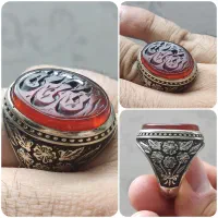 انگشتر شجربا سنگ معدنی -رکاب نقره روس(نقره نیست)