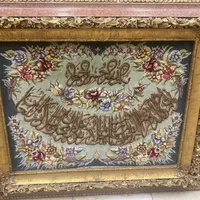 تابلو فرش دست باف گل ابریشم